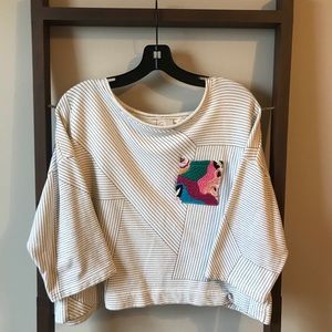 Anthropologie Cropped Crewneck